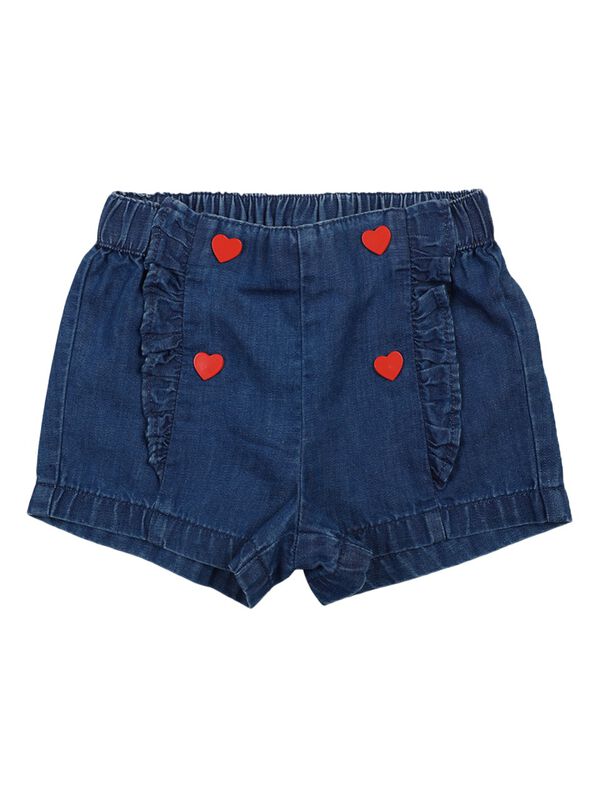 Girls Dark Blue Short Woven Trouser image number 0